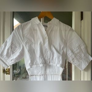 Walter Baker White Midi Cut Out Shirt  Dress, Small, NWOT.